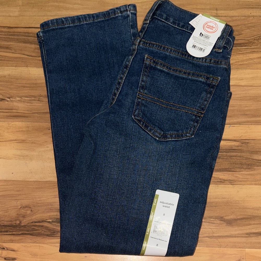 Wonder Nation Kids Relaxed Fit Jeans - Dark Blue